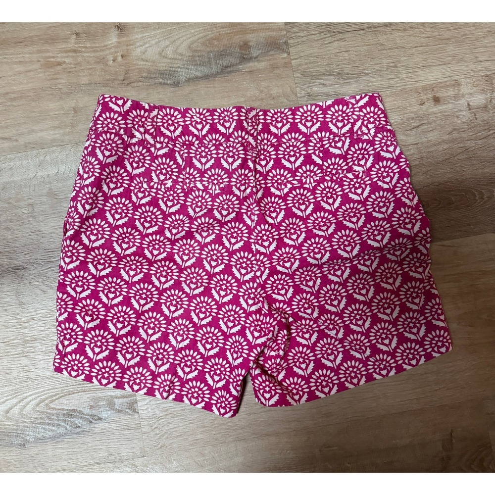 LOFT Preppy Pink Floral Print Shorts Women's 4